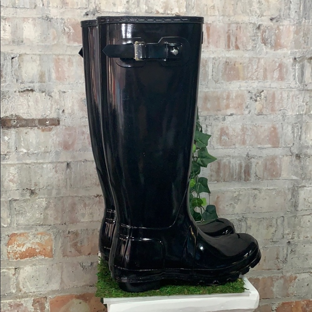 NIB Hunter Classic Tall Gloss Black Boots - Picture 2 of 4